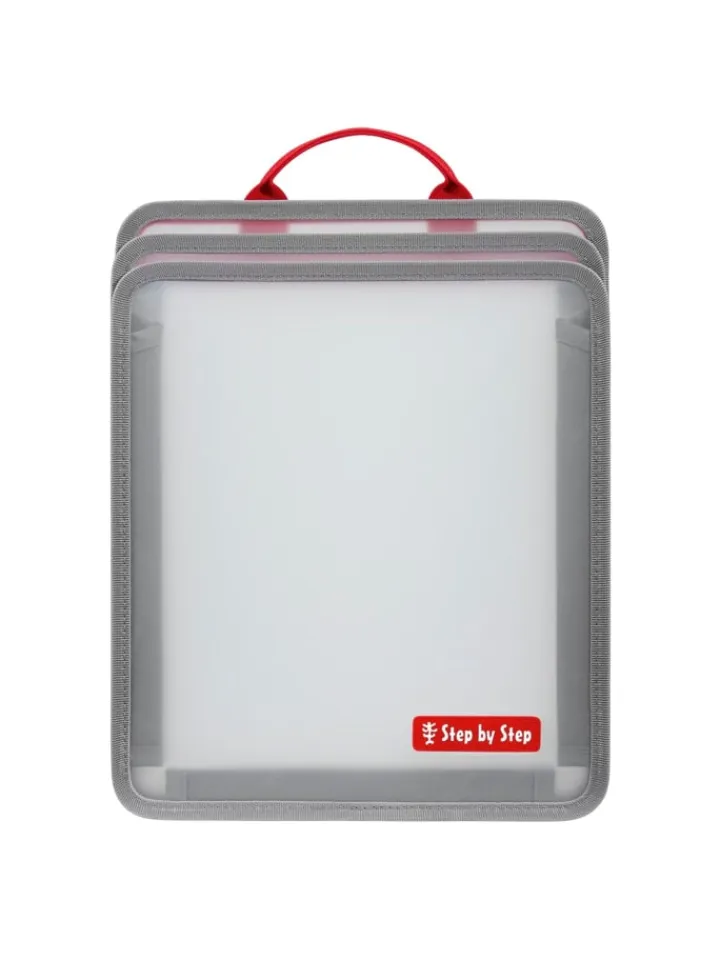 Step by Step Büro- & Schulbedarf<Faltbare Heftbox, DIN-A4-Format in Grau / Transparent