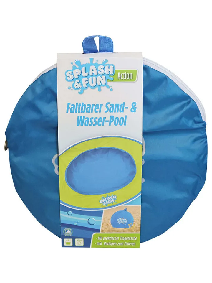 Splash & Fun Gartenspielzeug<Faltbarer Sand- und Wasserpool in Grün/ Blau - Ø55 cm - ab 2 Jahren