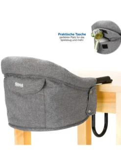 fillikid Babymöbel<Faltbarer Tischsitz inkl. Tasche - Melange in grau