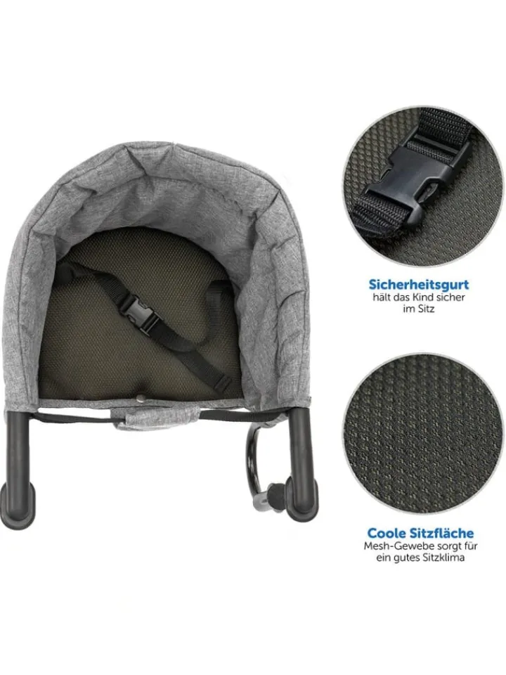 fillikid Babymöbel<Faltbarer Tischsitz inkl. Tasche - Melange in grau