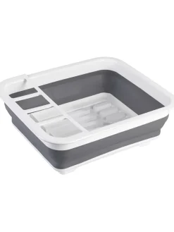 Wenko Weitere Haushaltshelfer<Faltbares Abtropfgestell in Grau/ Weiß - (B)36,5 x (H)13 x (T)31 cm