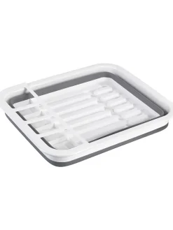 Wenko Weitere Haushaltshelfer<Faltbares Abtropfgestell in Grau/ Weiß - (B)36,5 x (H)13 x (T)31 cm