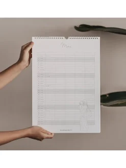 Eulenschnitt Büro- & Schulbedarf<Familienkalender "2026" in Weiß - DIN A3