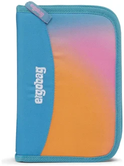 Ergobag Büro- & Schulbedarf<Federmäppchen "UrlaubsfieBär" in Hellblau/ Orange - (B)21 x (H)4 x (T)14 cm