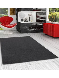 Snapstyle Teppiche & Fußmatten<Feinschlingen Velour Teppich Strong in Schwarz Grau