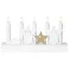 STAR Trading Lichterketten & Deko-Leuchten<Fensterleuchte "Julia" in Weiß - (B)28 x (H)15 x (T)6 cm
