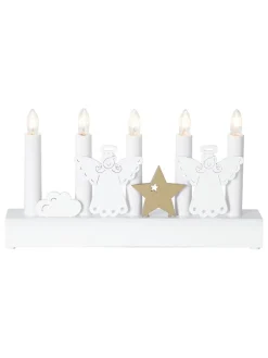 STAR Trading Lichterketten & Deko-Leuchten<Fensterleuchte "Julia" in Weiß - (B)28 x (H)15 x (T)6 cm