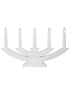 STAR Trading Lichterketten & Deko-Leuchten<Fensterleuchter "Navida" in Weiß - (B)42 x (H)24 cm