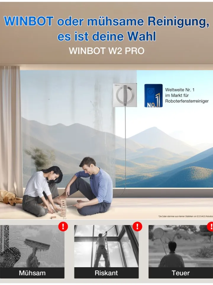 Ecovacs Staubsauger<Fensterputzroboter Winbot W2 Pro in weiß