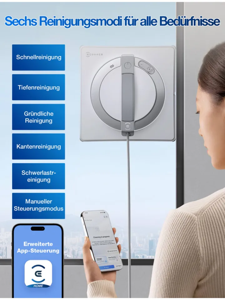 Ecovacs Staubsauger<Fensterputzroboter Winbot W2 Pro in weiß
