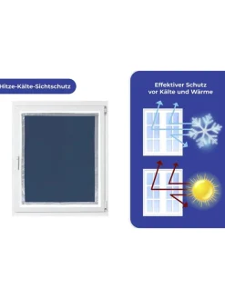 Wenko Gardinen, Jalousien & Rollos<Fenster-Sonnenschutz in Blau/ Silber - (L)92 x (B)59 cm