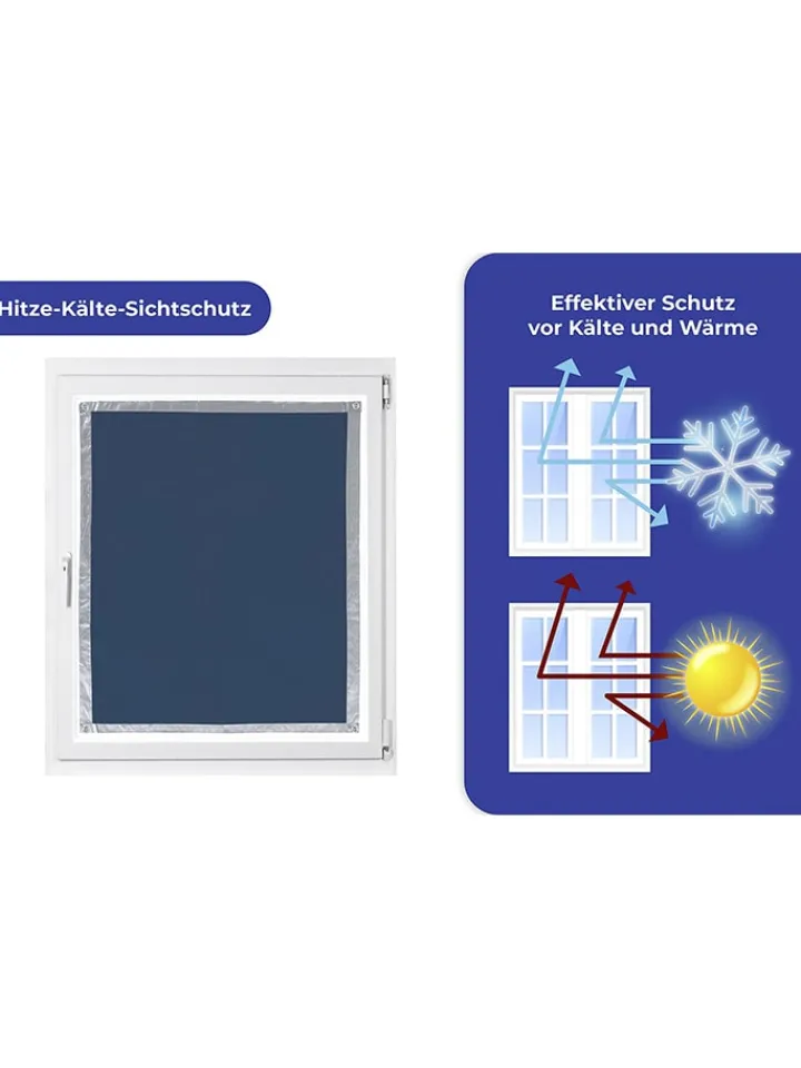 Wenko Weitere Haushaltshelfer<Fenster-Sonnenschutz in Blau - (L)114 x (B)94 cm