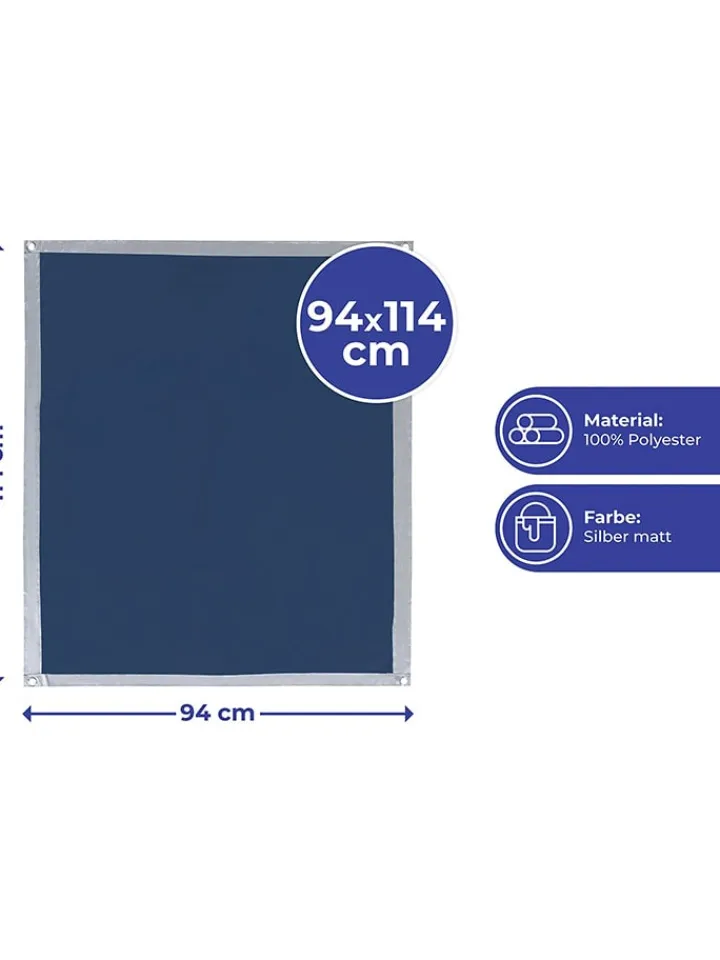 Wenko Weitere Haushaltshelfer<Fenster-Sonnenschutz in Blau - (L)114 x (B)94 cm