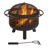 relaxdays Grillen<Feuerschale in Schwarz - Ø 60 cm