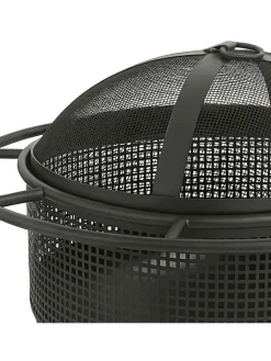 relaxdays Grillen<Feuerschale in Schwarz - Ø 60 cm