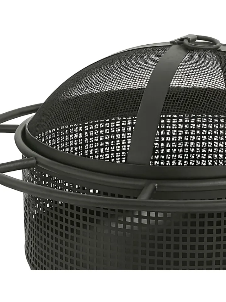 relaxdays Grillen<Feuerschale in Schwarz - Ø 60 cm