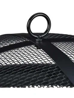 relaxdays Grillen<Feuerschale in Schwarz - (H)60 x Ø 60 cm