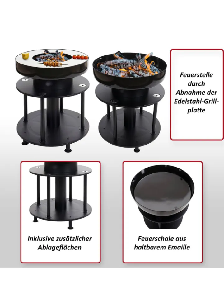 MCW Grillen<Feuerschale mit Grill K95