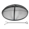 relaxdays Grillen<Feuerschalen-Funkenschutz in Schwarz - Ø 70 cm