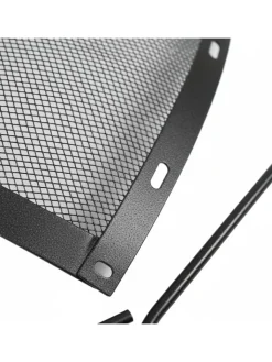 relaxdays Grillen<Feuerschalen-Funkenschutz in Schwarz - Ø 60 cm