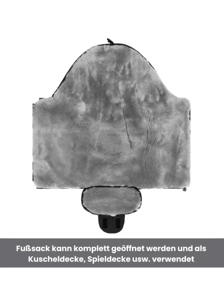 Kinderhaus Blaubär Lammfelle & Co<Fillikid Winterfußsack Pamir TOP in Schwarz-Grau