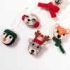 folia PAPER Kreativbedarf & Do-It-Yourself<Filzkugeln "Winter Animals" in Rot/ Grau - 5 Stück