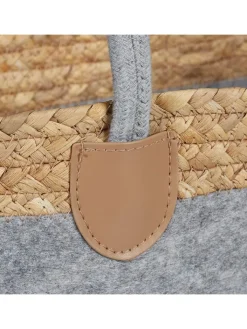 relaxdays Einkaufstaschen & -Trolleys<Filztasche "Hirsch" in Grau