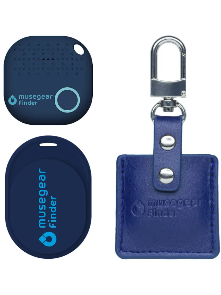 musegear Smarthome & Wetterstationen<Finder 2 dunkelblau, Finder Mini dunkelblau, Finder 2 in Ledertasche Navy Blue