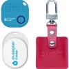 musegear Smarthome & Wetterstationen<Finder Mini weiß, Finder 2 hellblau, Finder 2 in Ledertasche Bordeaux