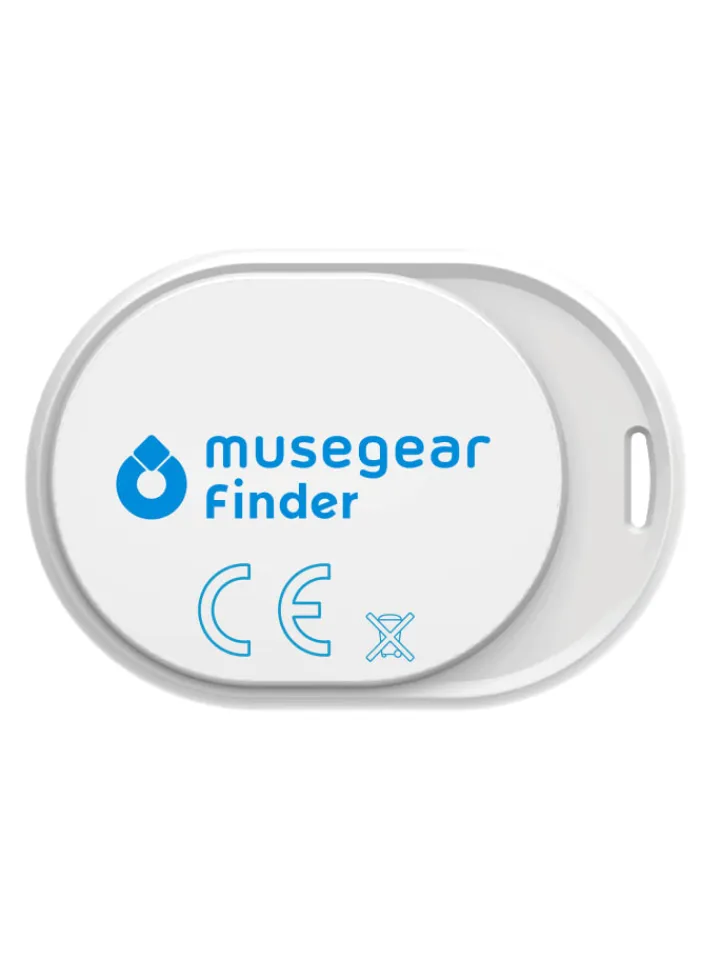 musegear Smarthome & Wetterstationen<Finder Mini weiß, Finder 2 hellblau, Finder 2 in Ledertasche Bordeaux