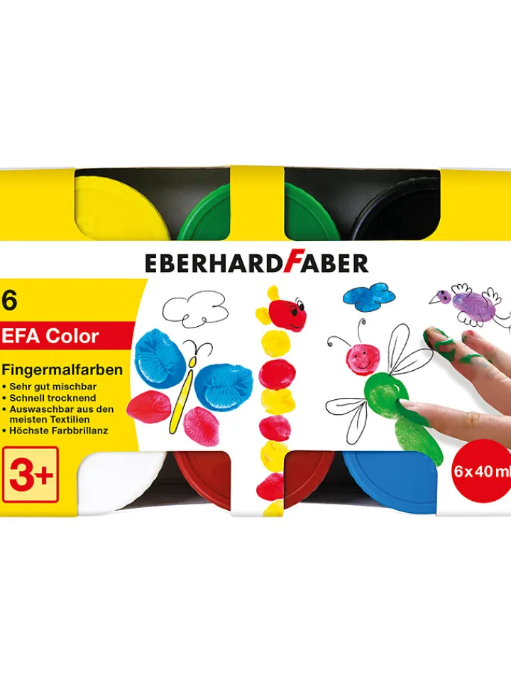 Eberhard Faber Kreativbedarf & Do-It-Yourself<Fingerfarbe - 6x 40 ml