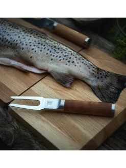 Fiskars Grillen<Fischfiletiergabel ''Norden'' in Braun/ Silber - (L)21,1 cm