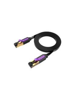 Wisam® Tablets, Konsolen & Elektronisches Spielzeug<Flaches Netzwerkkabel UTP CAT7 RJ45 Ethernet 10Gbps 15m schwarz