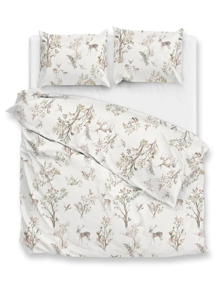 Zo!Home Bettwäsche & Bettwaren<Flanell-Bettwäsche-Set ''Hazel'' in Creme/ Hellbraun