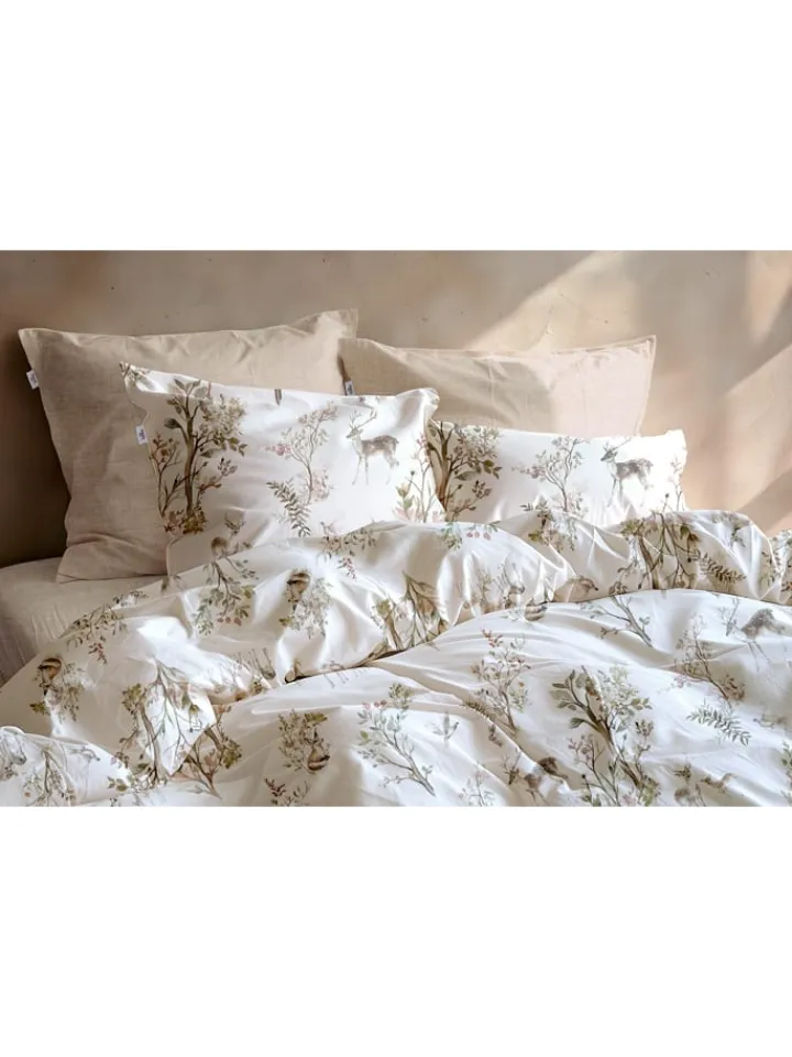 Zo!Home Bettwäsche & Bettwaren<Flanell-Bettwäsche-Set ''Hazel'' in Creme/ Hellbraun
