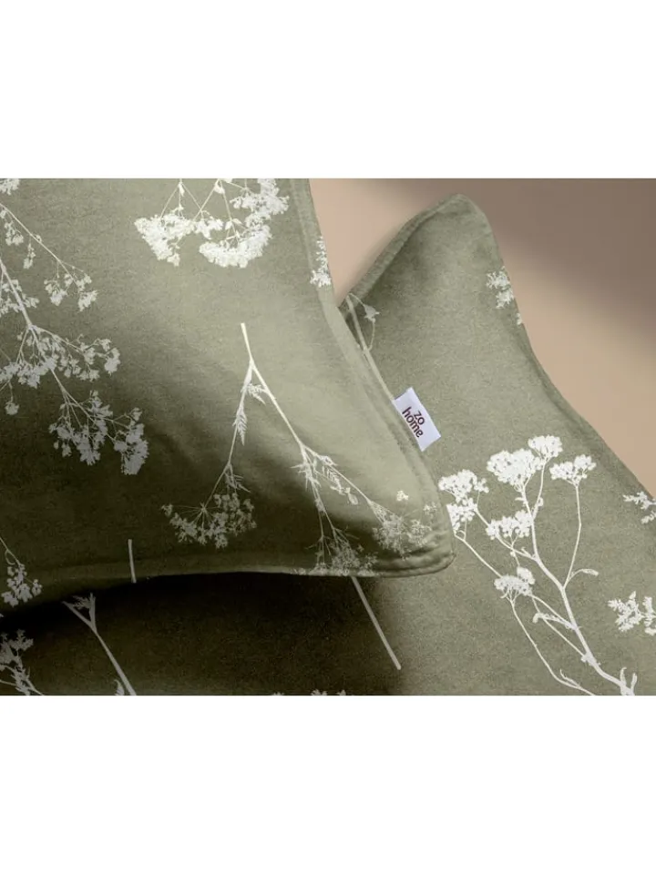 Heckett Lane Bettwäsche & Bettwaren<Flanell-Bettwäsche-Set ''Yarrow'' in Grün