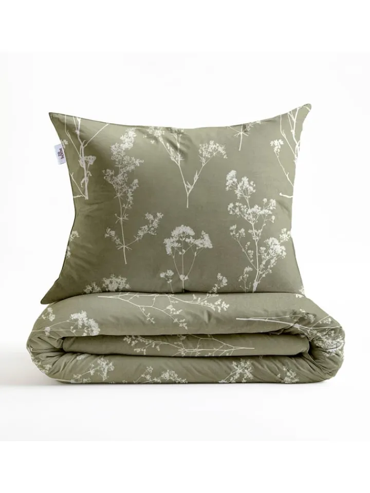 Heckett Lane Bettwäsche & Bettwaren<Flanell-Bettwäsche-Set ''Yarrow'' in Grün