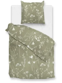 Heckett Lane Bettwäsche & Bettwaren<Flanell-Bettwäsche-Set ''Yarrow'' in Grün