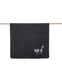 David Fussenegger Wohndecken & Plaids<Flanelldecke "Silvretta - Ski You Soon" in Anthrazit
