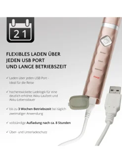 Ailoria Zahn & Mundpflege<FLASH TRAVEL USB-Schallzahnbürste in roségold