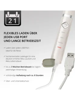 Ailoria Zahn & Mundpflege<FLASH TRAVEL USB-Schallzahnbürste in weiß