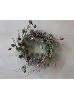 Chic Antique Künstliche Weihnachtsbäume<Fleur Kranz aus Zedernholz mit Zapfen in grün