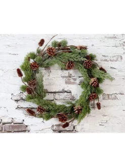 Chic Antique Künstliche Weihnachtsbäume<Fleur Kranz aus Zweigen mit Zapfen in grün