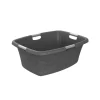 Rotho Wäschekörbe & -Ständer<Flowers Wäschewanne 50l mit 4 Griffen, Kunststoff (PP) in Anthrazit