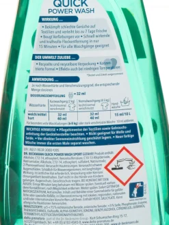 Dr. Beckmann Putz- & Waschutensilien<Flüssigwaschmittel "Sport Quick Power Wash", 1,6 l