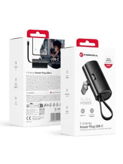 Wisam® Tv & Audio<FORCELL Powerbank 5000mAh USB-C PD 20W Schwarz