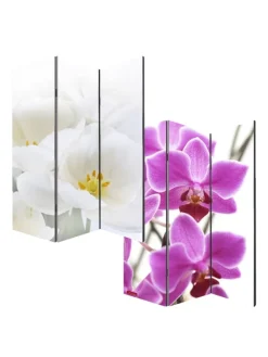 MCW Paravents<Foto-Paravent Bagheria, 180x120cm, Orchidee