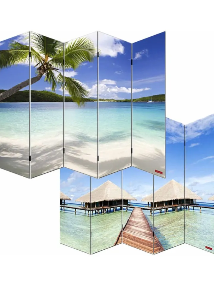MCW Paravents<Foto-Paravent Bagheria, 180x200cm, Strand