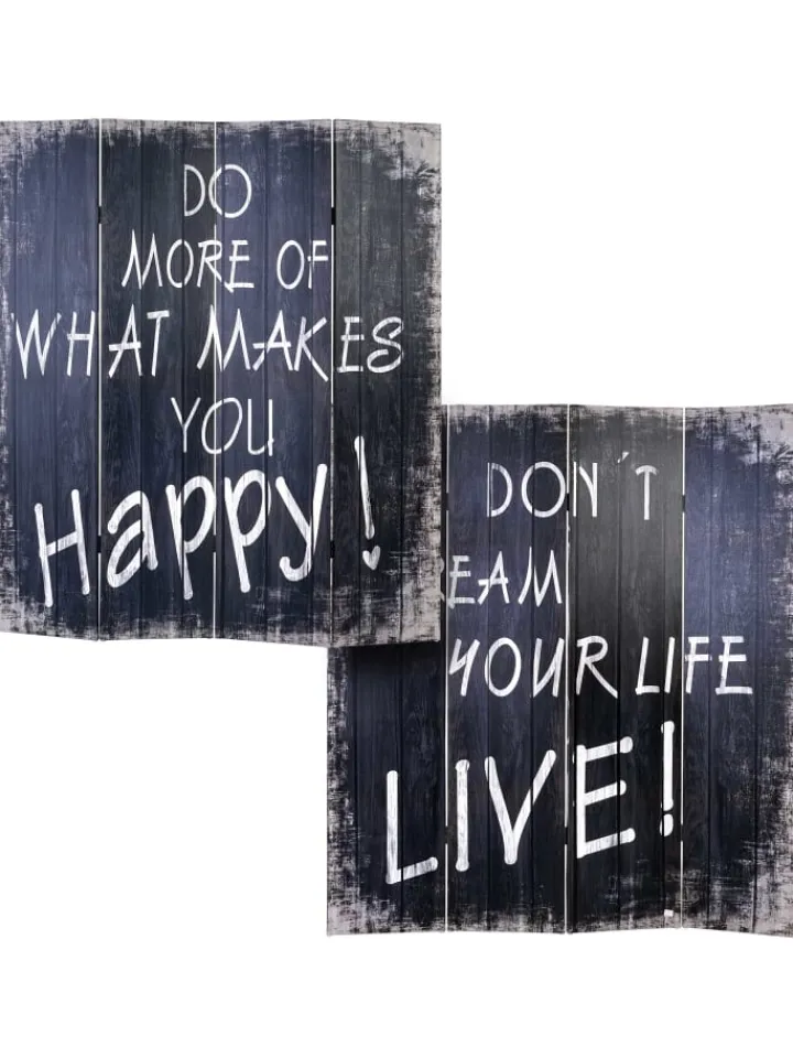 MCW Paravents<Foto-Paravent im Shabby-Look, 180x160cm, Spruch