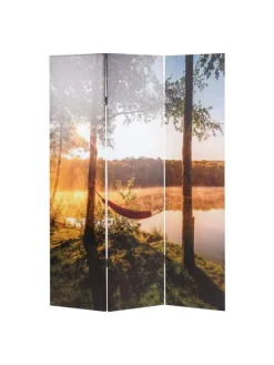 MCW Paravents<Foto-Paravent mit Schallschutz L55, 180x122cm Waldsee